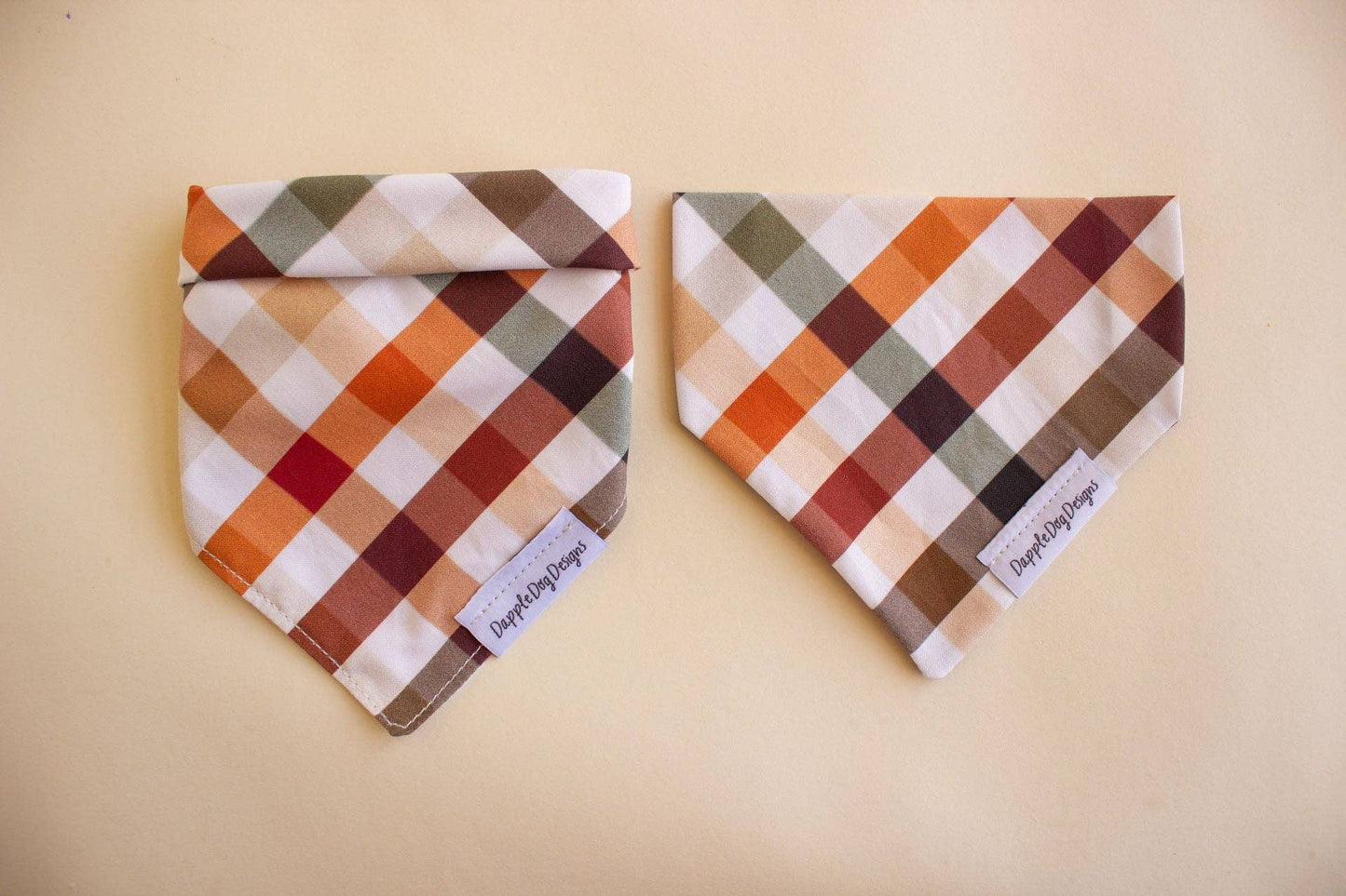 Thanksgiving Plaid Bandana - Thanksgiving Dog Bandana