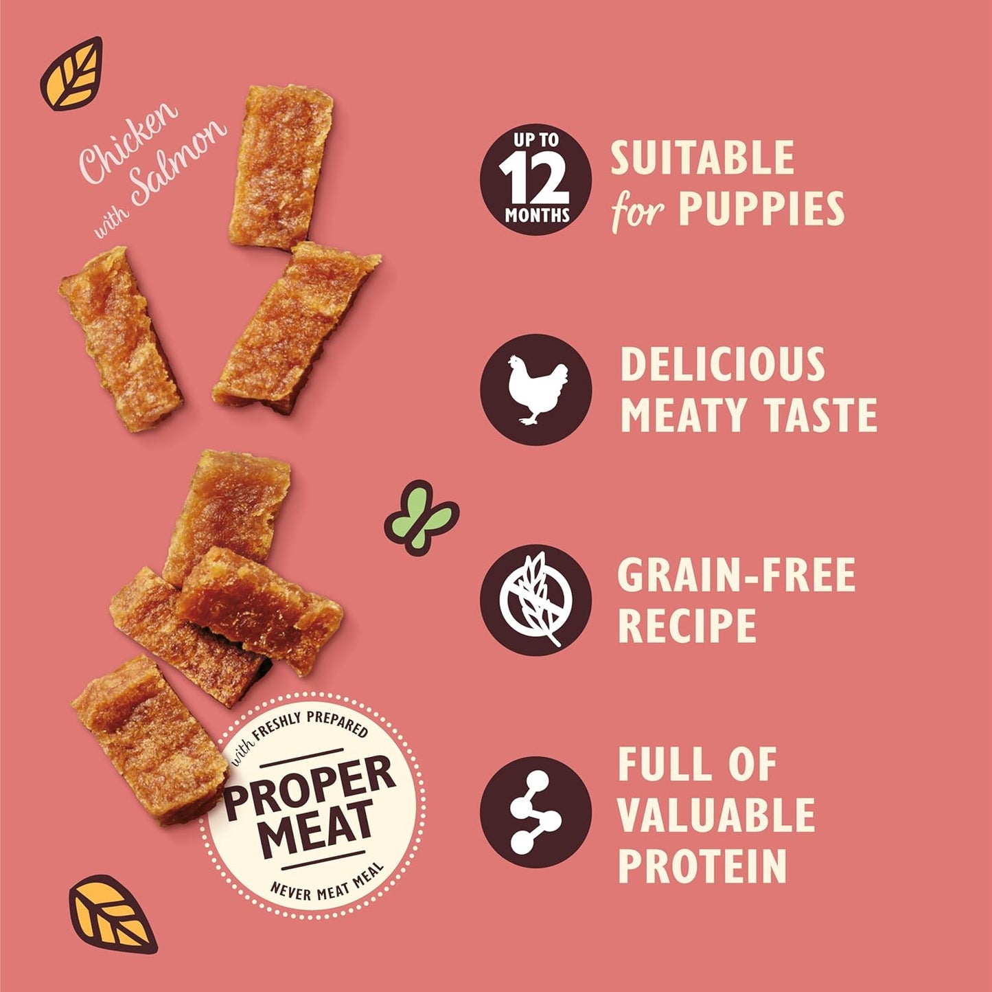 Friandises pour chiens au poulet et au saumon (70 g)