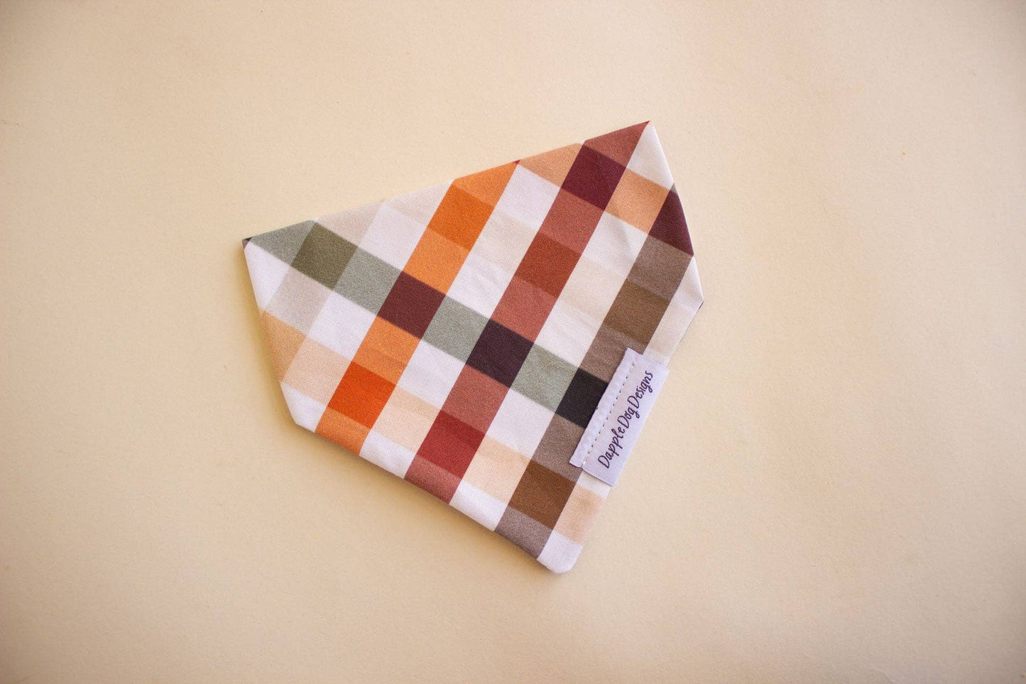 Thanksgiving Plaid Bandana - Thanksgiving Dog Bandana