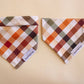 Thanksgiving Plaid Bandana - Thanksgiving Dog Bandana